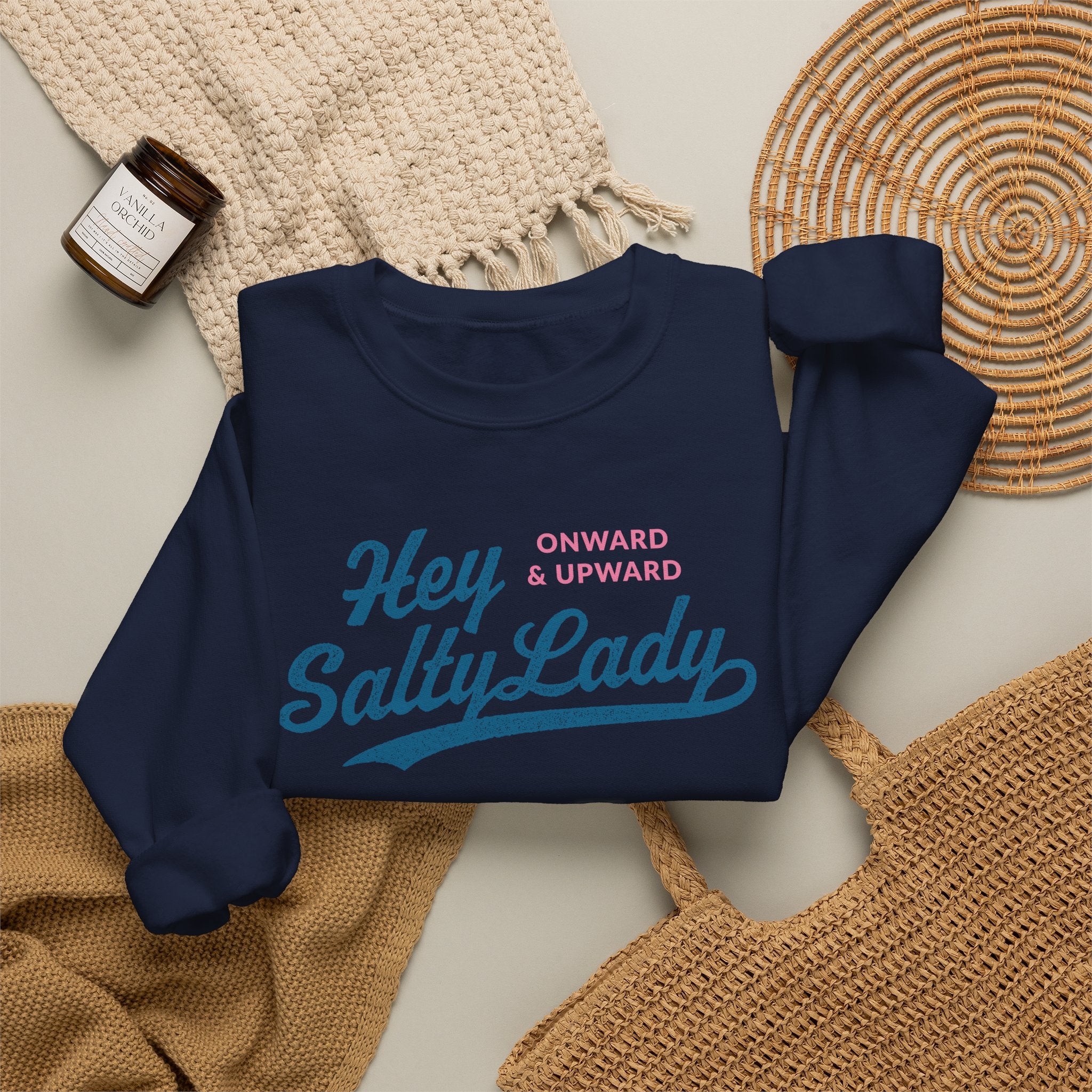 Hey Salty Lady Crewneck Sweatshirt - Design #1