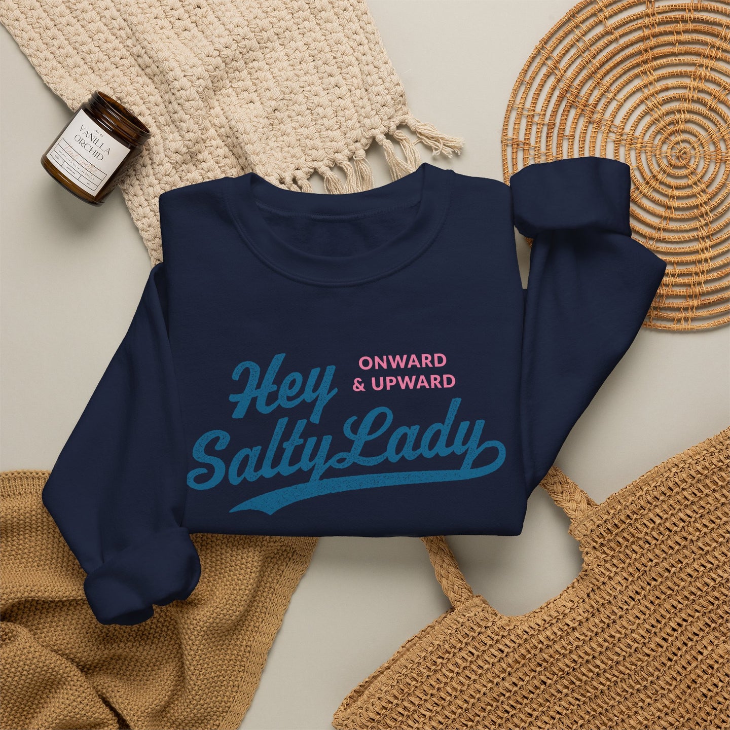 Hey Salty Lady Crewneck Sweatshirt - Design #1