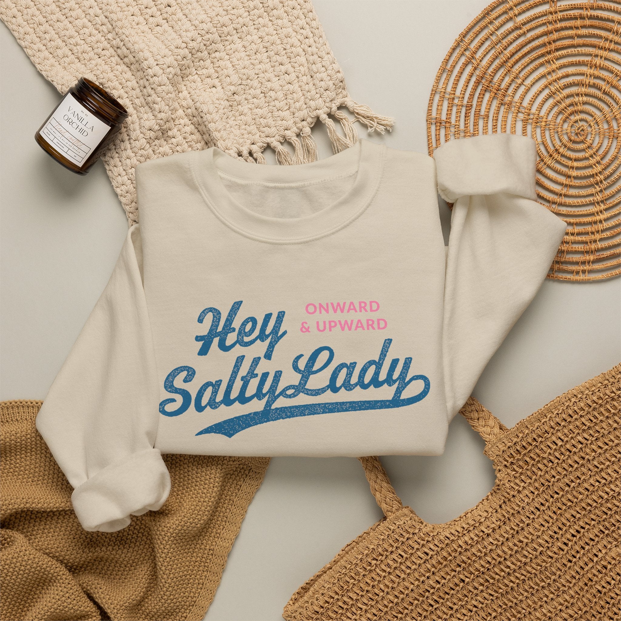 Hey Salty Lady Crewneck Sweatshirt - Design #1