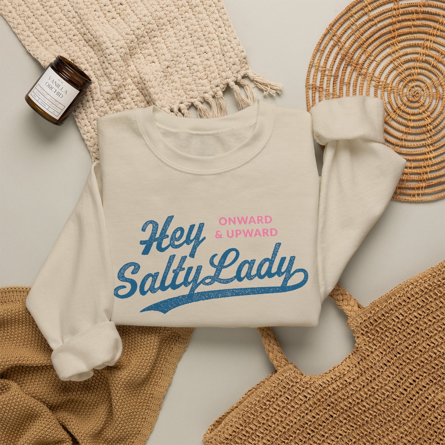 Hey Salty Lady Crewneck Sweatshirt - Design #1