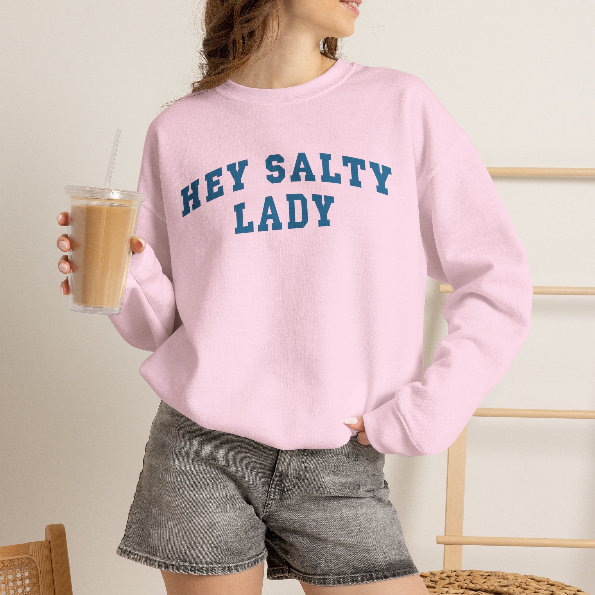 Hey Salty Lady Crewneck Sweatshirt - Design #2