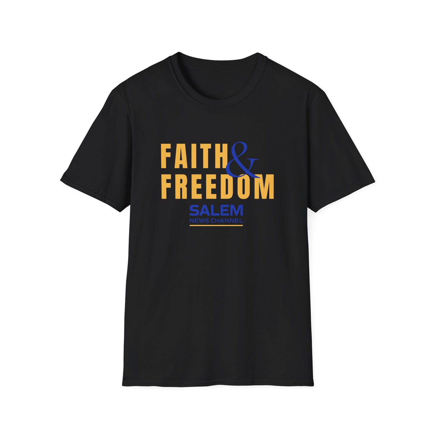 Salem News Channel - Faith & Freedom (Yellow Text) T-Shirts
