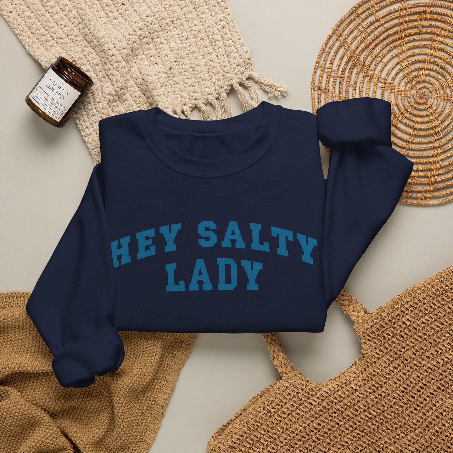 Hey Salty Lady Crewneck Sweatshirt - Design #2
