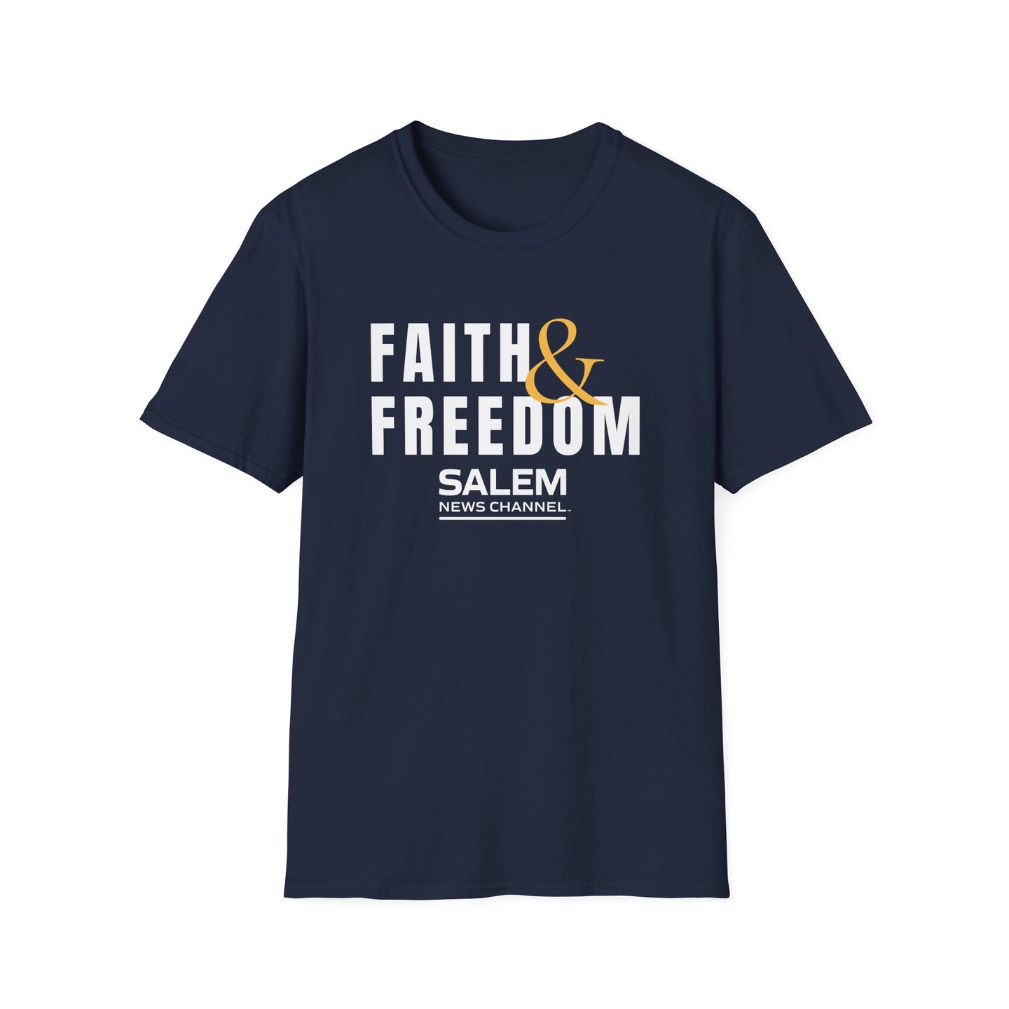 Salem News Channel - Faith & Freedom (Gold and White) T-Shirts