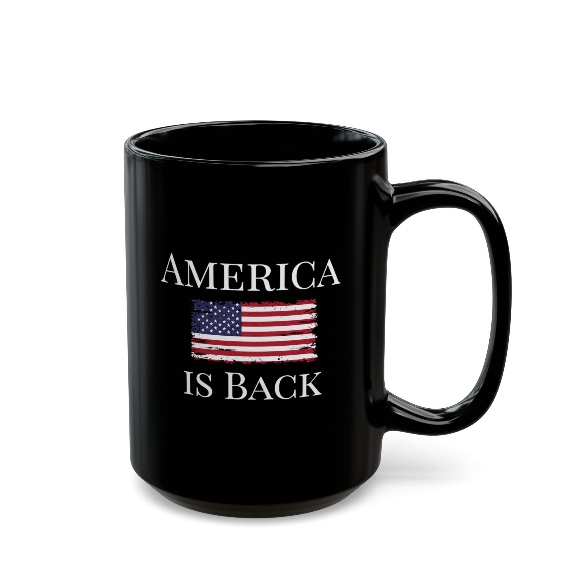 America Is Back Black Mug 15oz