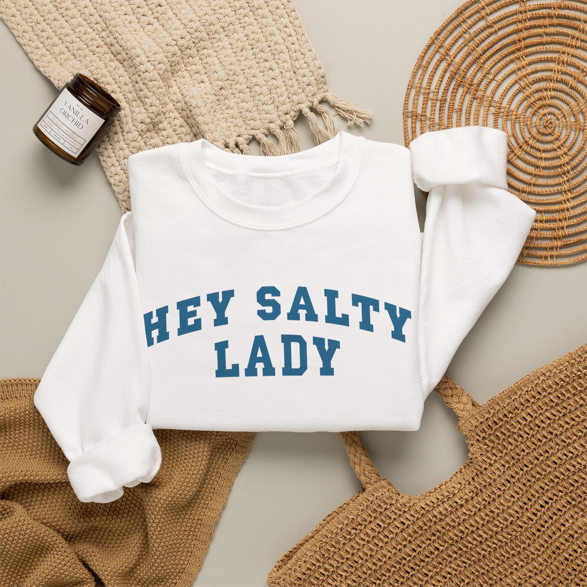 Hey Salty Lady Crewneck Sweatshirt - Design #2
