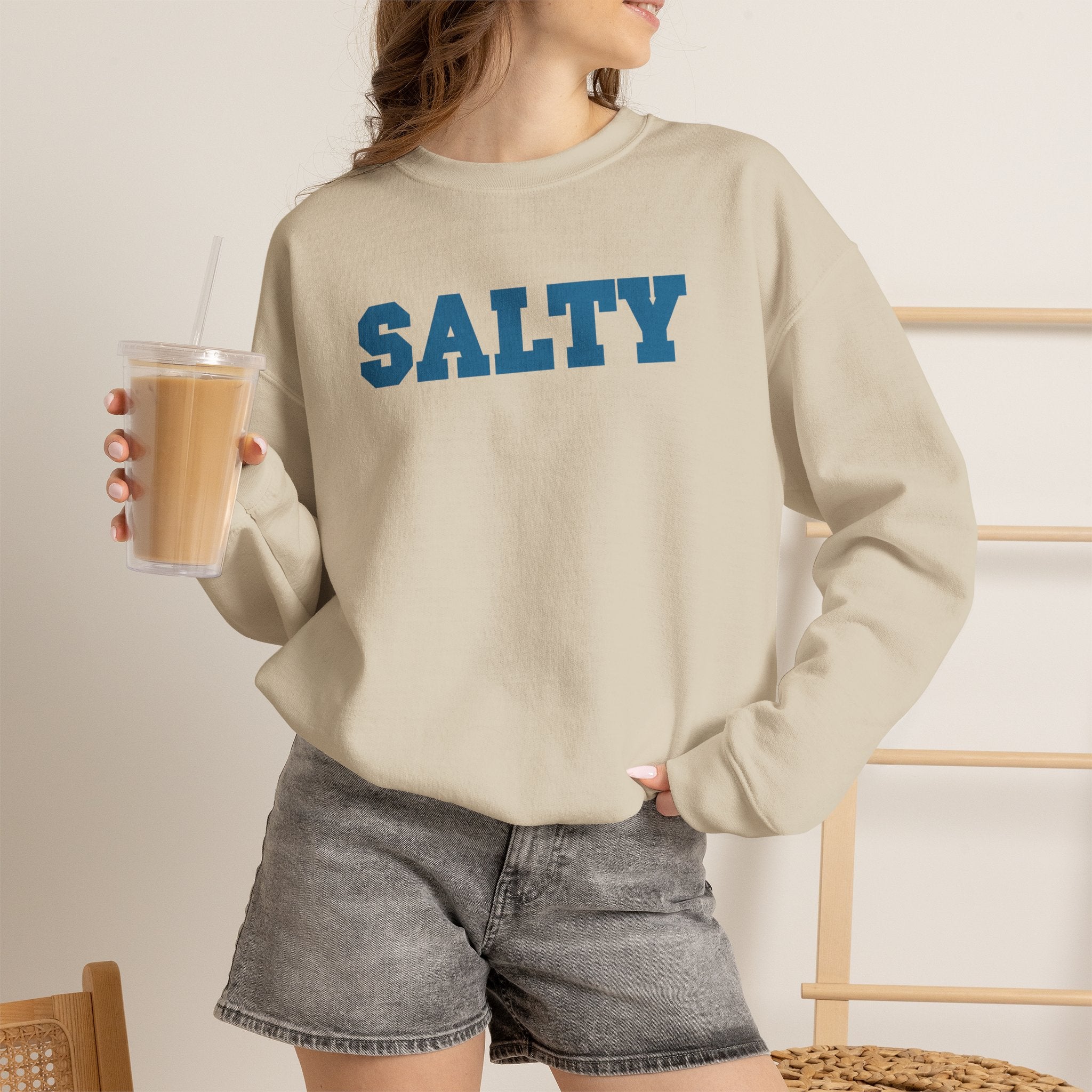 Hey Salty Lady Crewneck Sweatshirt - Design #3