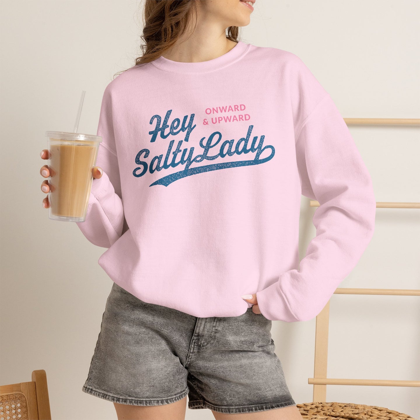 Hey Salty Lady Crewneck Sweatshirt - Design #1