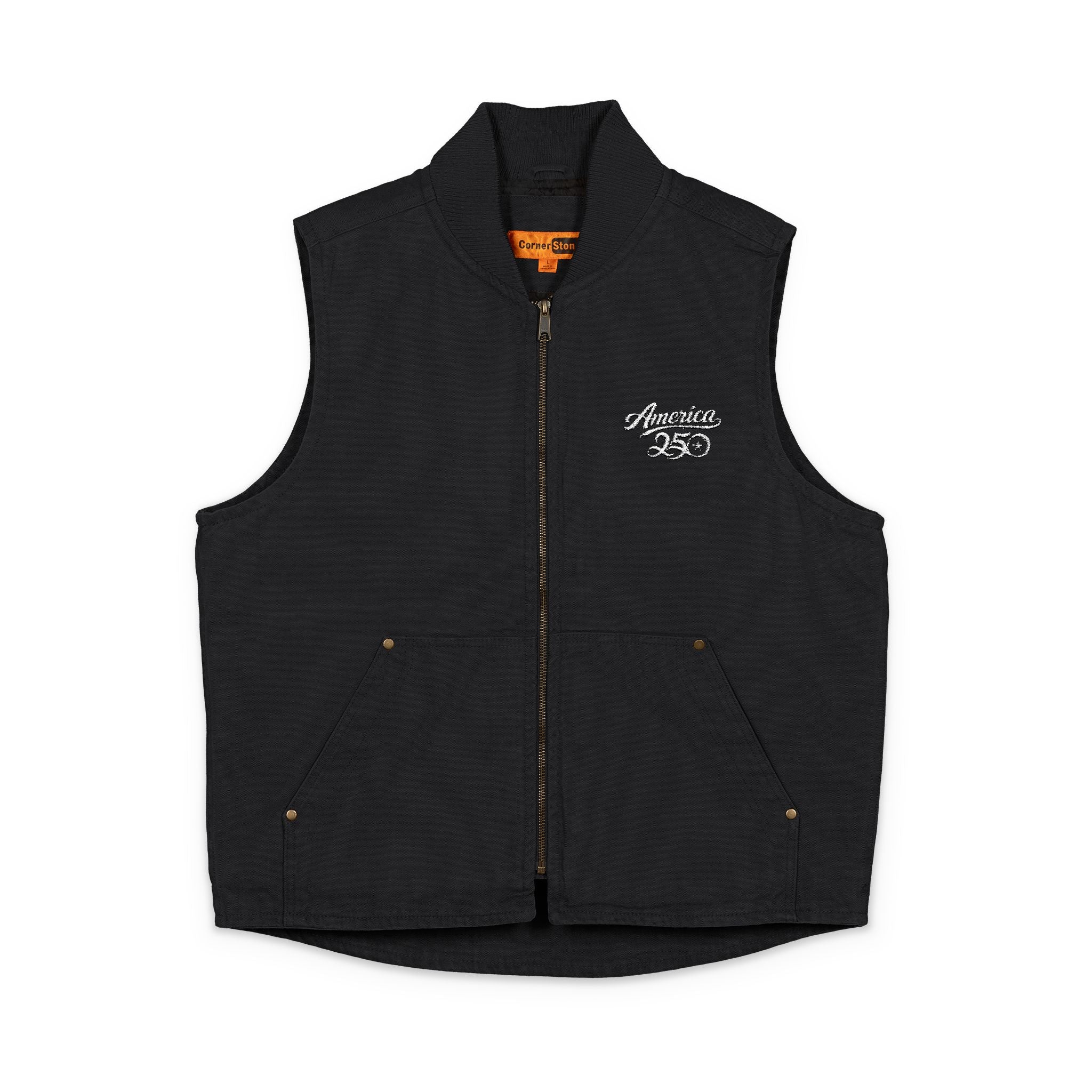 America 250 CornerStone Washed Duck Cloth Vest (Embroidered)