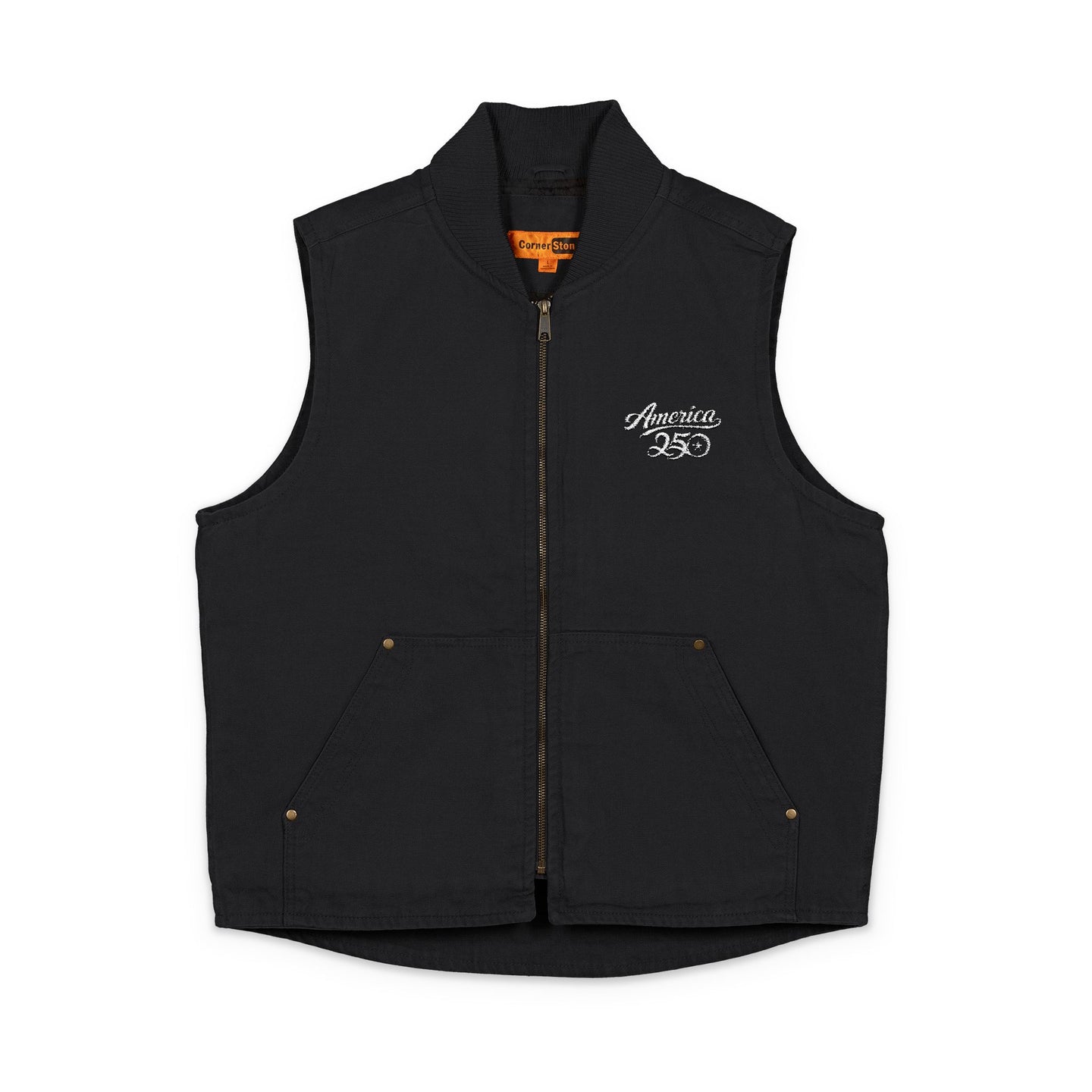America 250 CornerStone Washed Duck Cloth Vest (Embroidered)