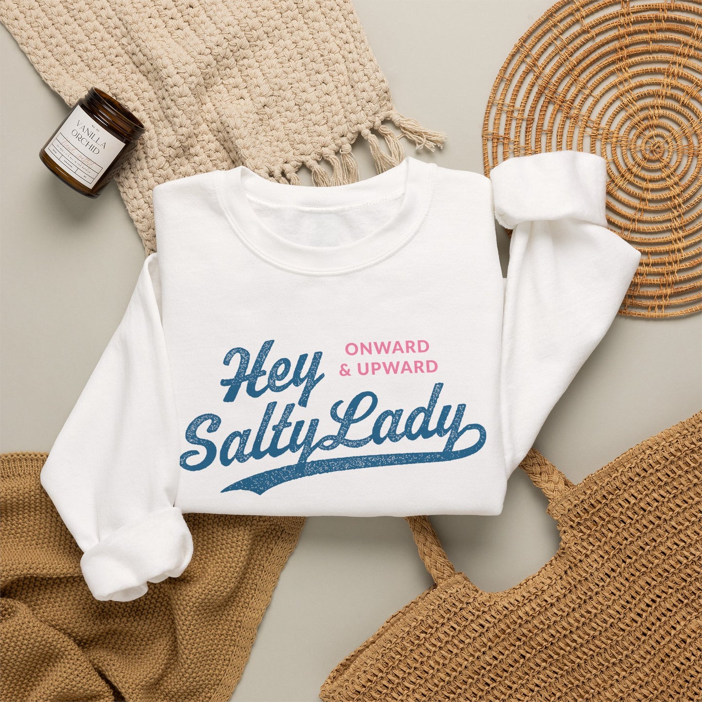 Hey Salty Lady Crewneck Sweatshirt - Design #1