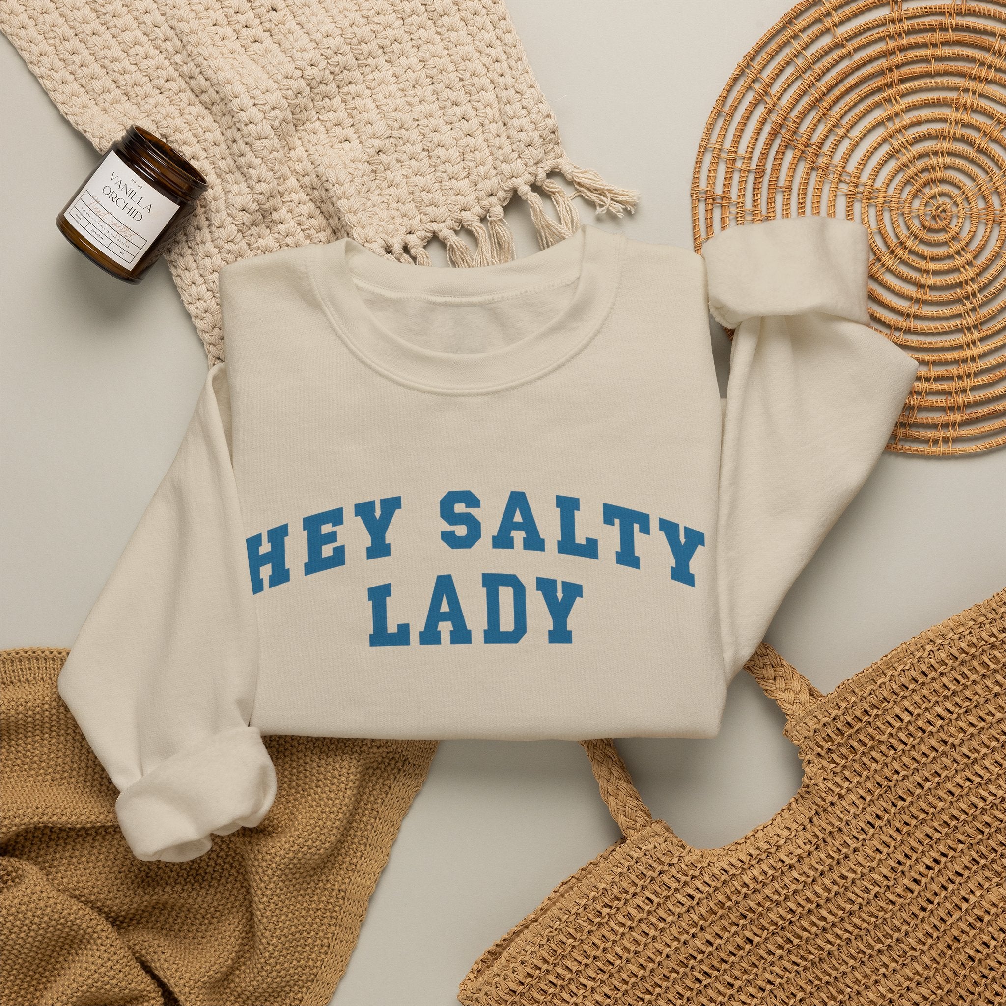 Hey Salty Lady Crewneck Sweatshirt - Design #2