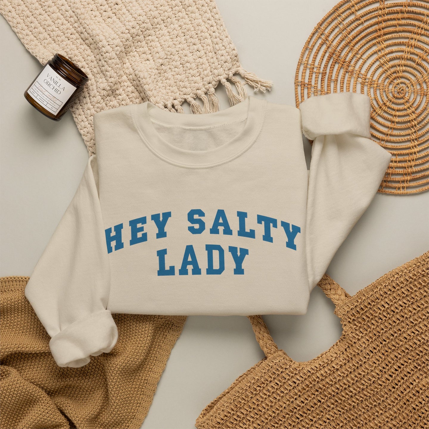 Hey Salty Lady Crewneck Sweatshirt - Design #2