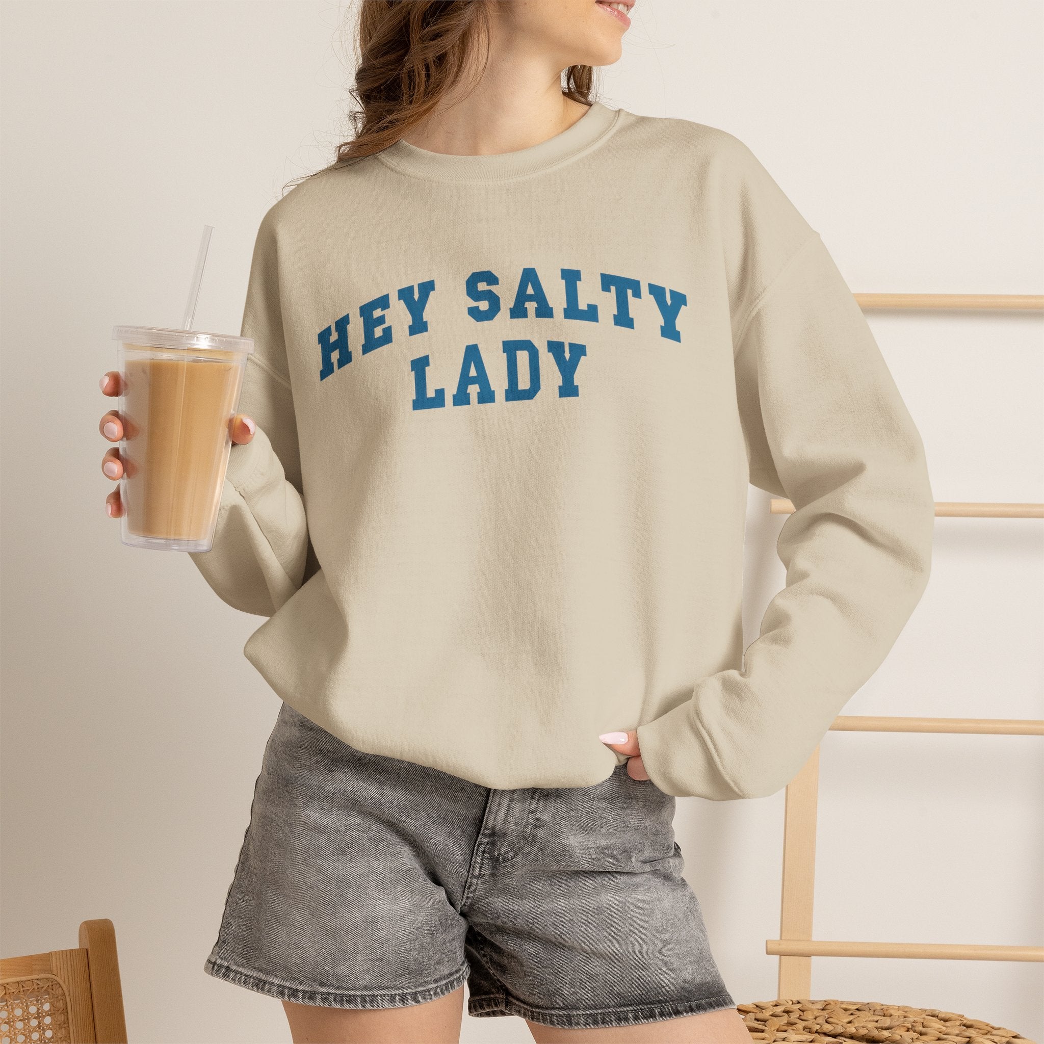 Hey Salty Lady Crewneck Sweatshirt - Design #2