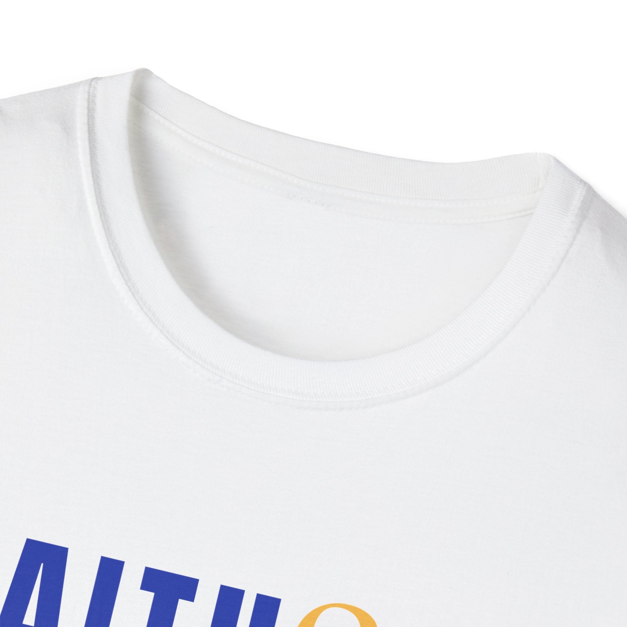 Salem News Channel - Faith & Freedom (Blue & Gold) White T-Shirt