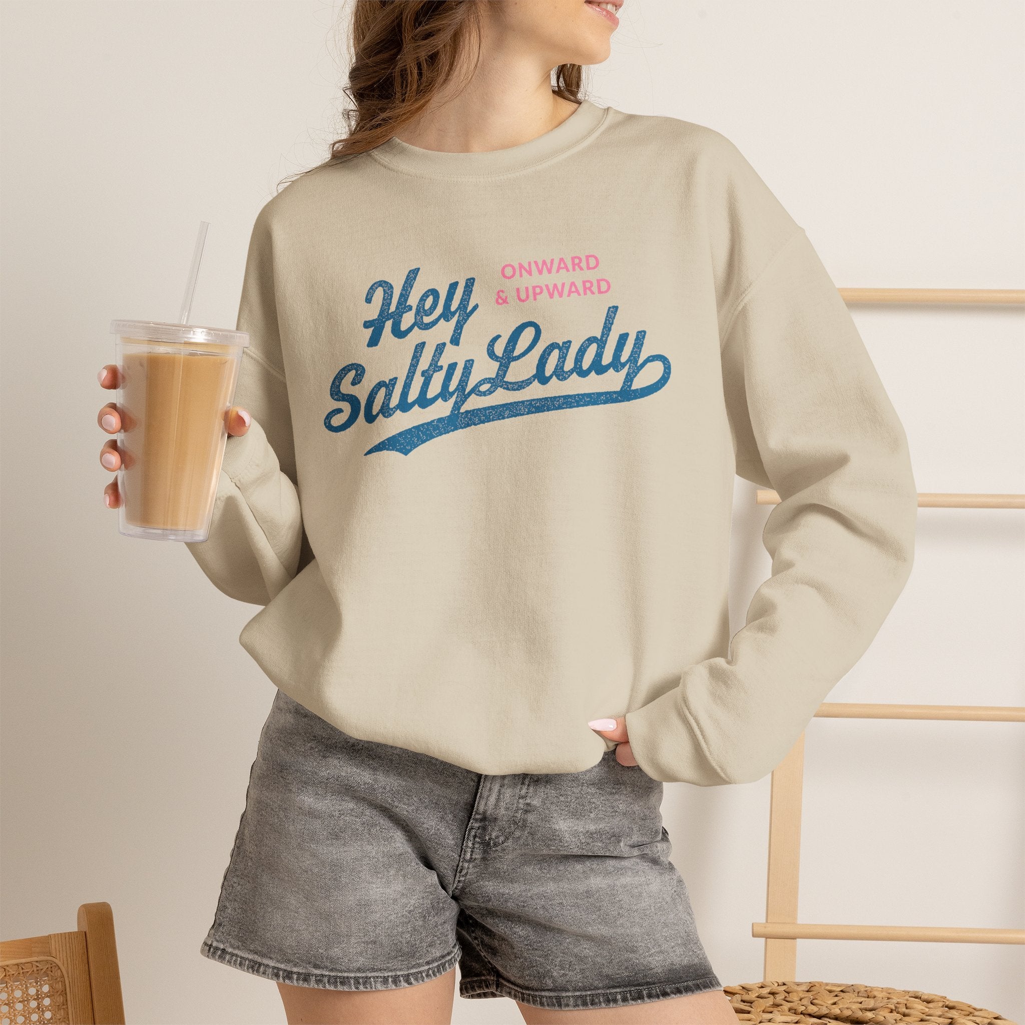 Hey Salty Lady Crewneck Sweatshirt - Design #1