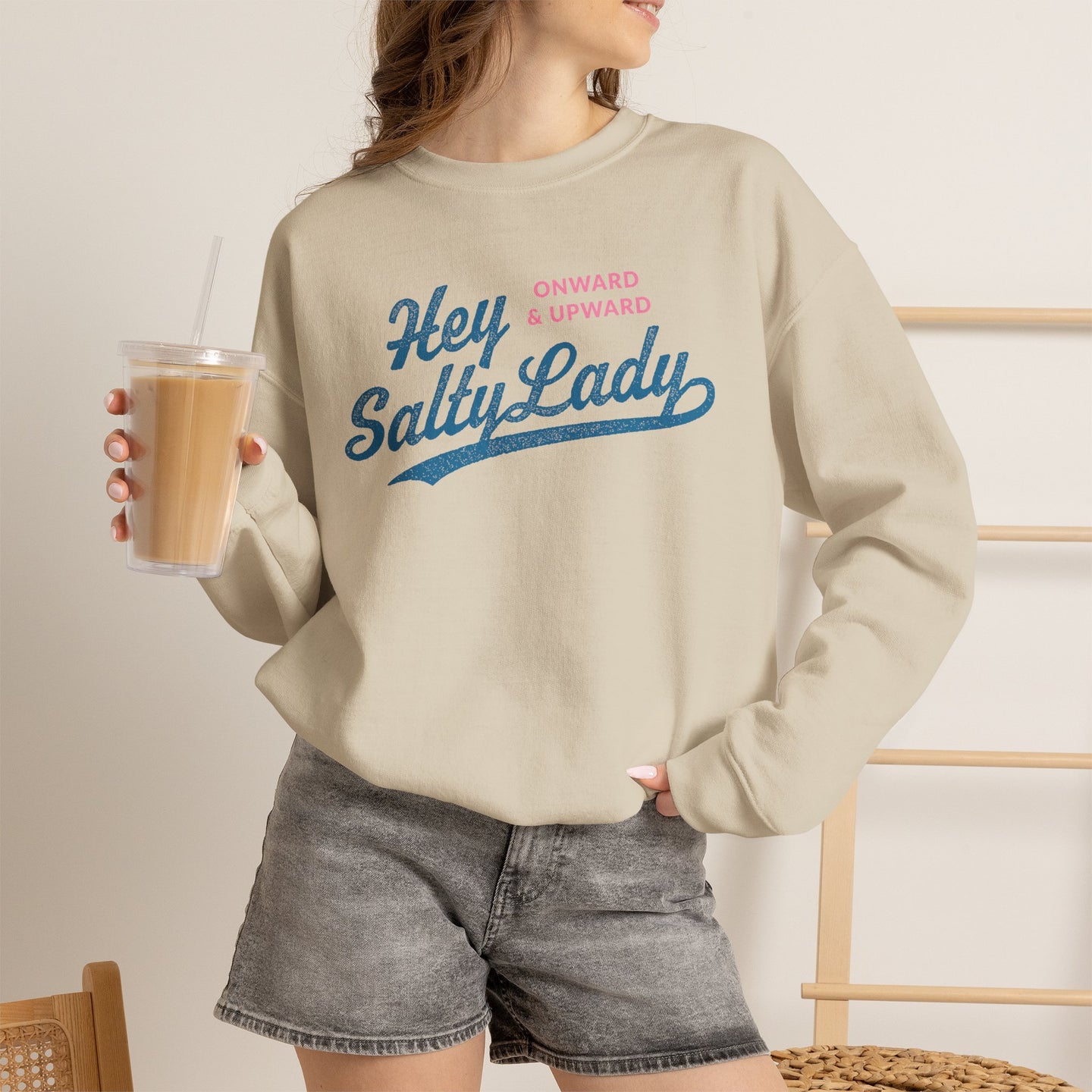 Hey Salty Lady Crewneck Sweatshirt - Design #1