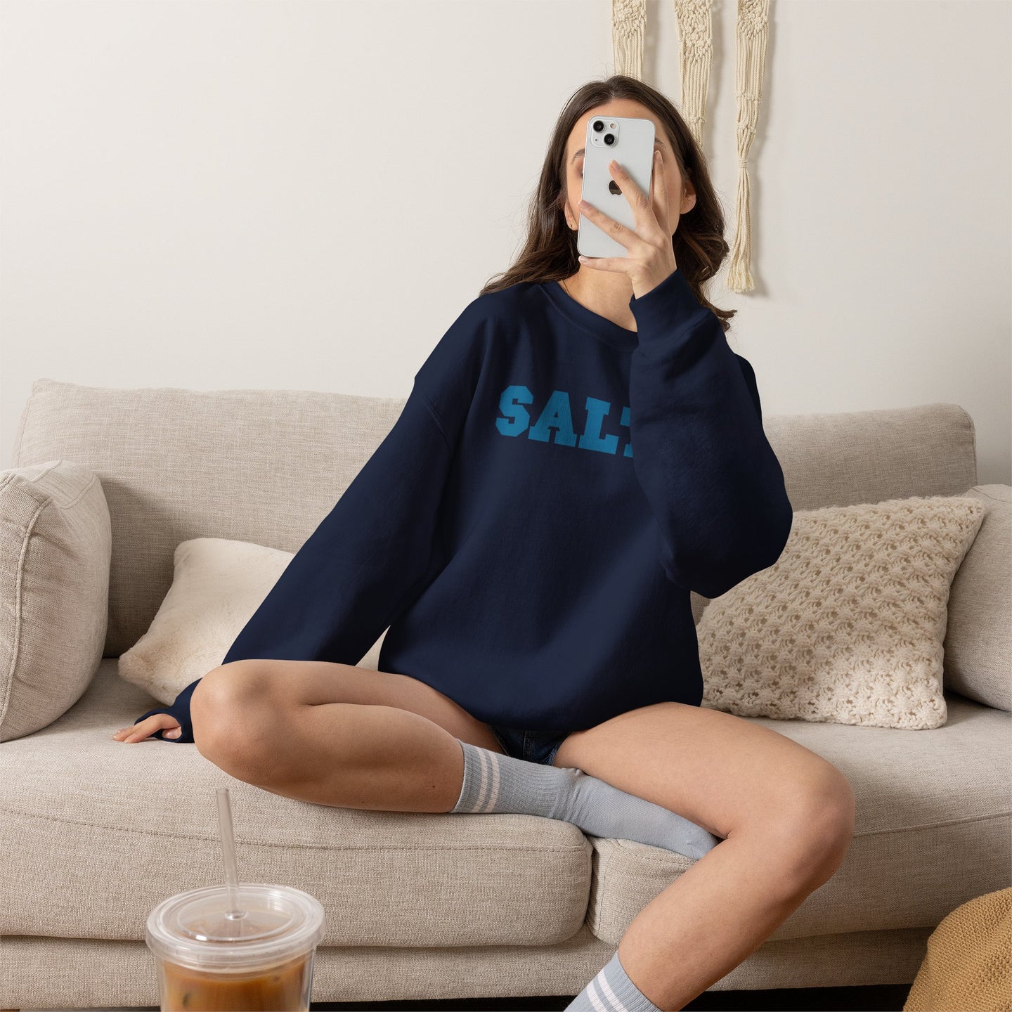 Hey Salty Lady Crewneck Sweatshirt - Design #3