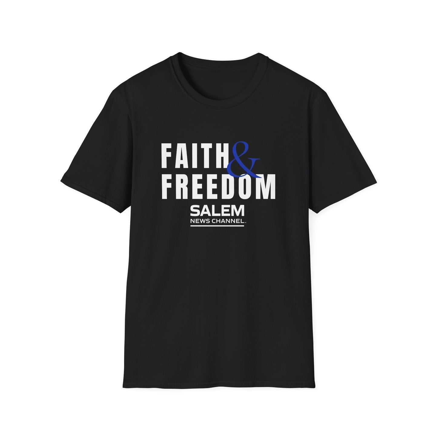 Salem News Channel - Faith & Freedom (White and Blue) T-Shirts