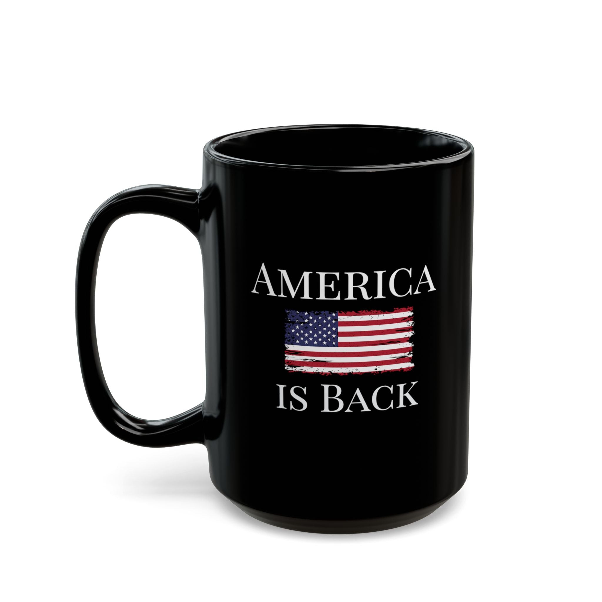 America Is Back Black Mug 15oz