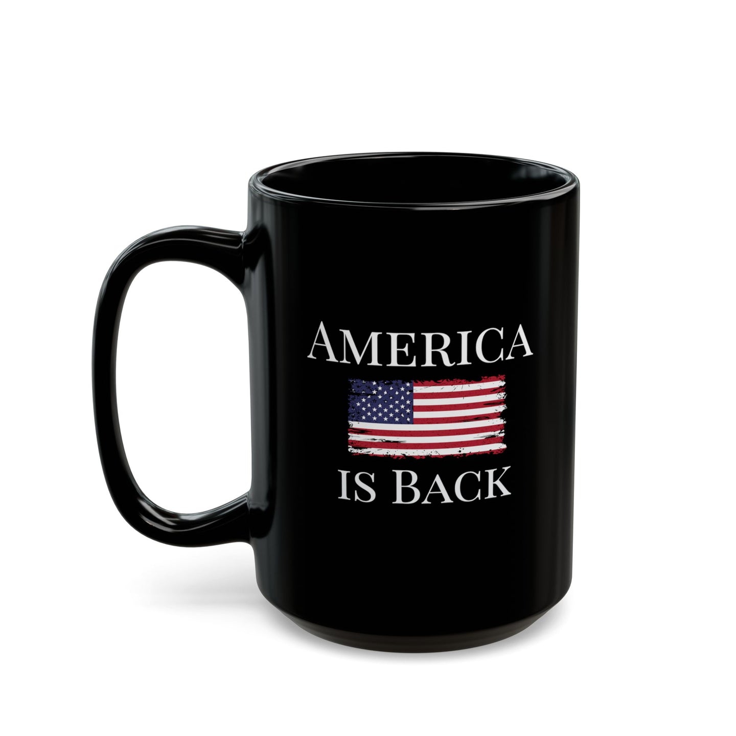 America Is Back Black Mug 15oz