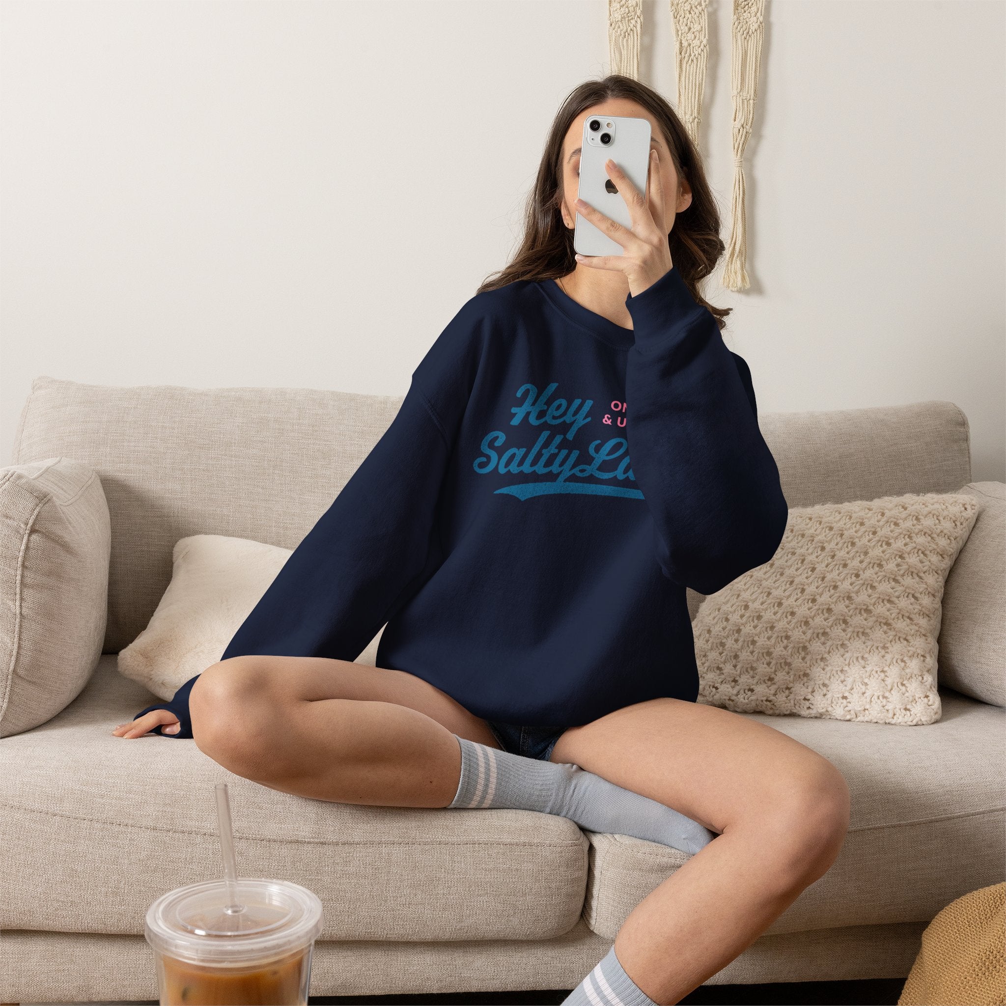 Hey Salty Lady Crewneck Sweatshirt - Design #1