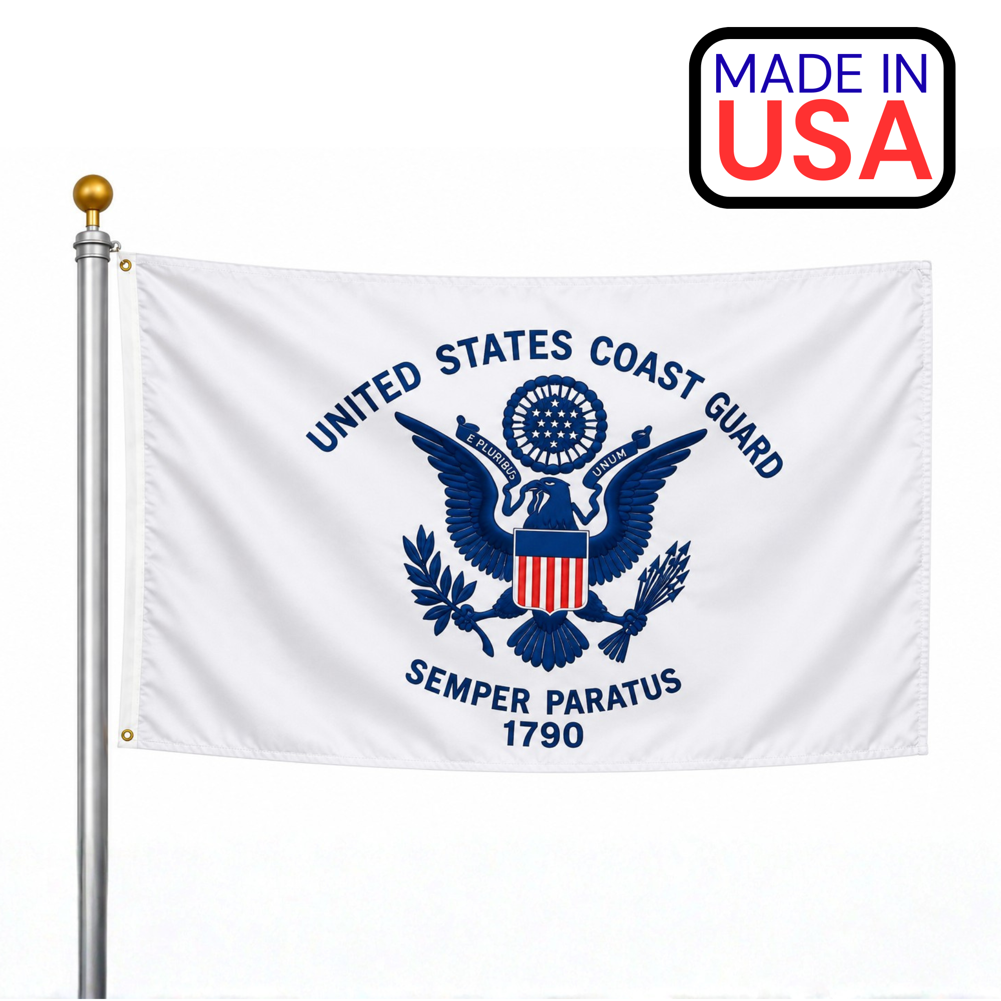 US Coast Guard Flag / Outdoor Nylon / Made In USA