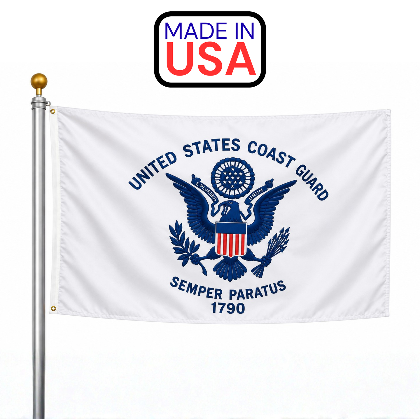 US Coast Guard Flag / Outdoor Nylon / Made In USA