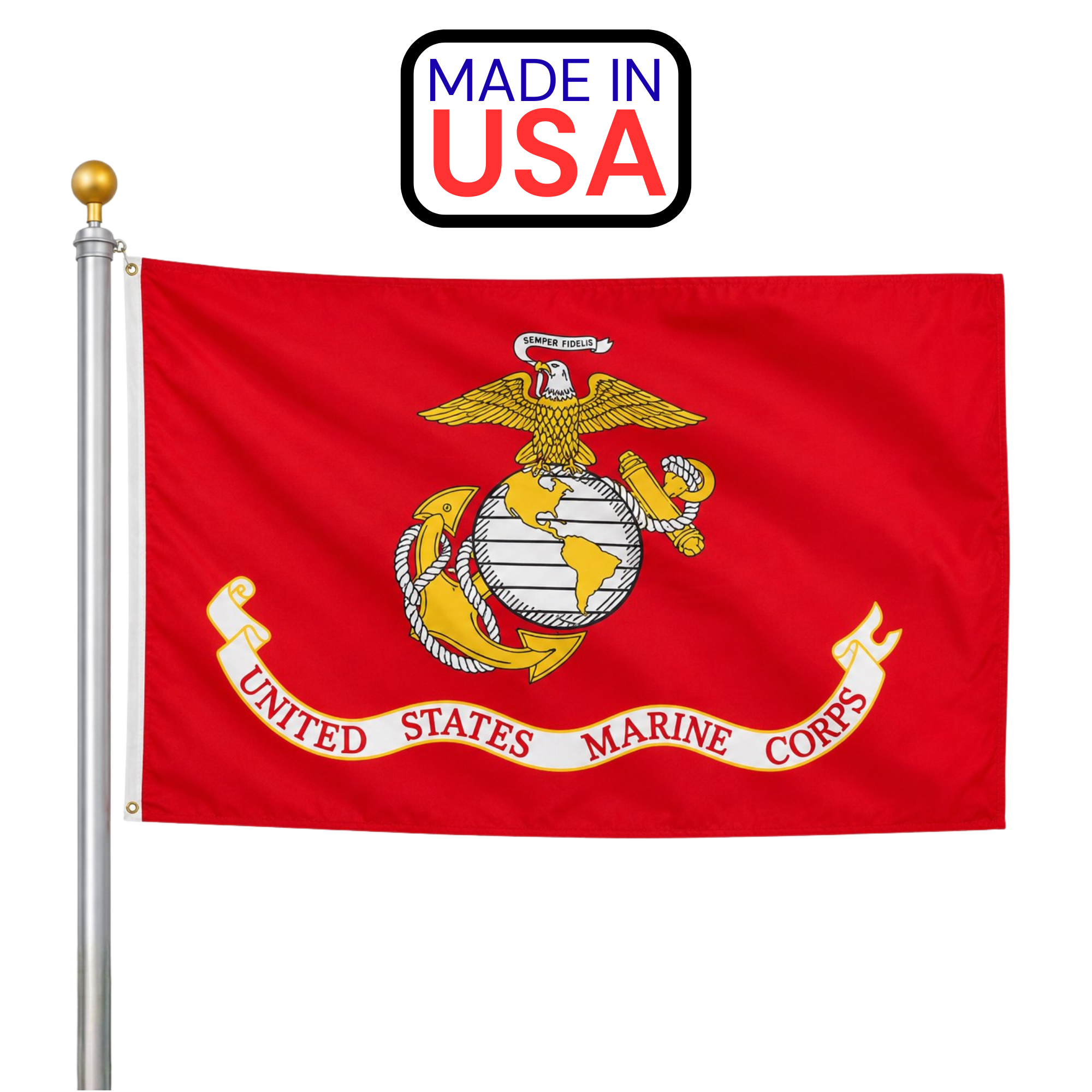 US Marine Corp Flag / Outdoor Nylon / Made In USA