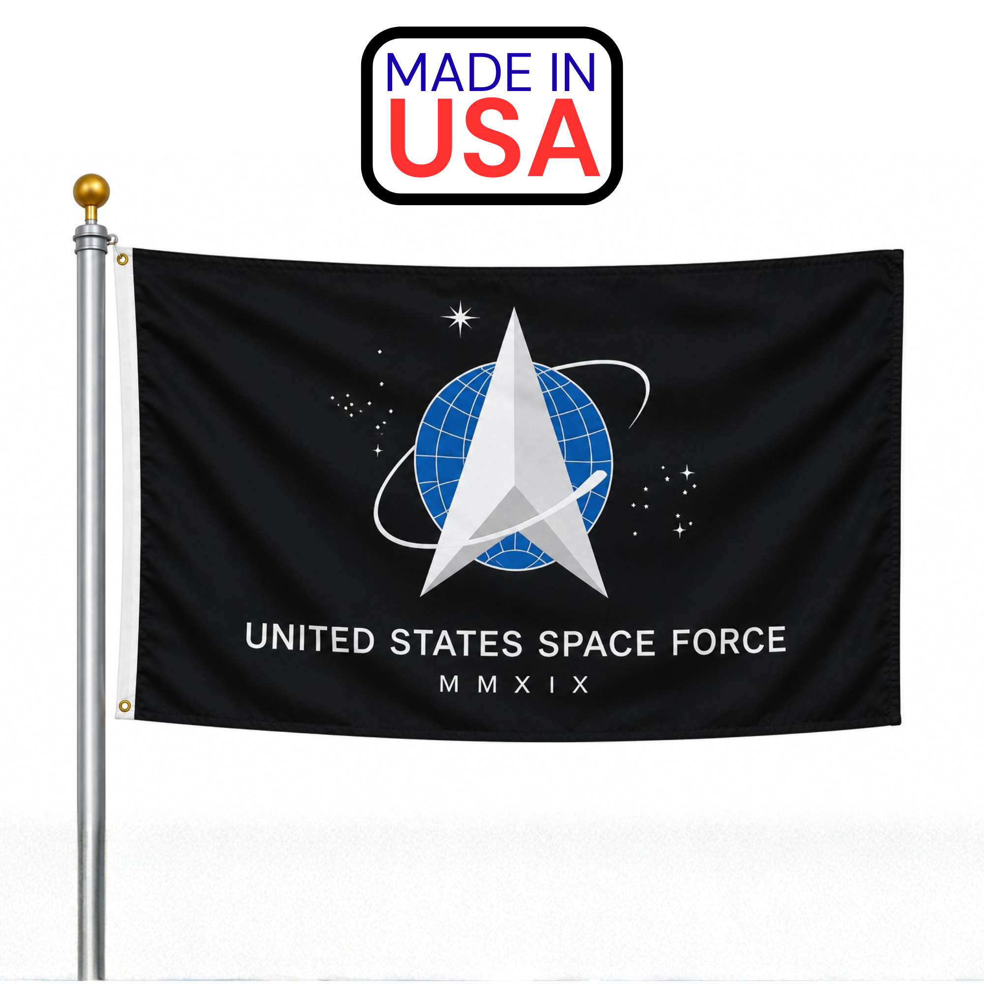 US Space Force Flag / Outdoor Nylon / Made In USA